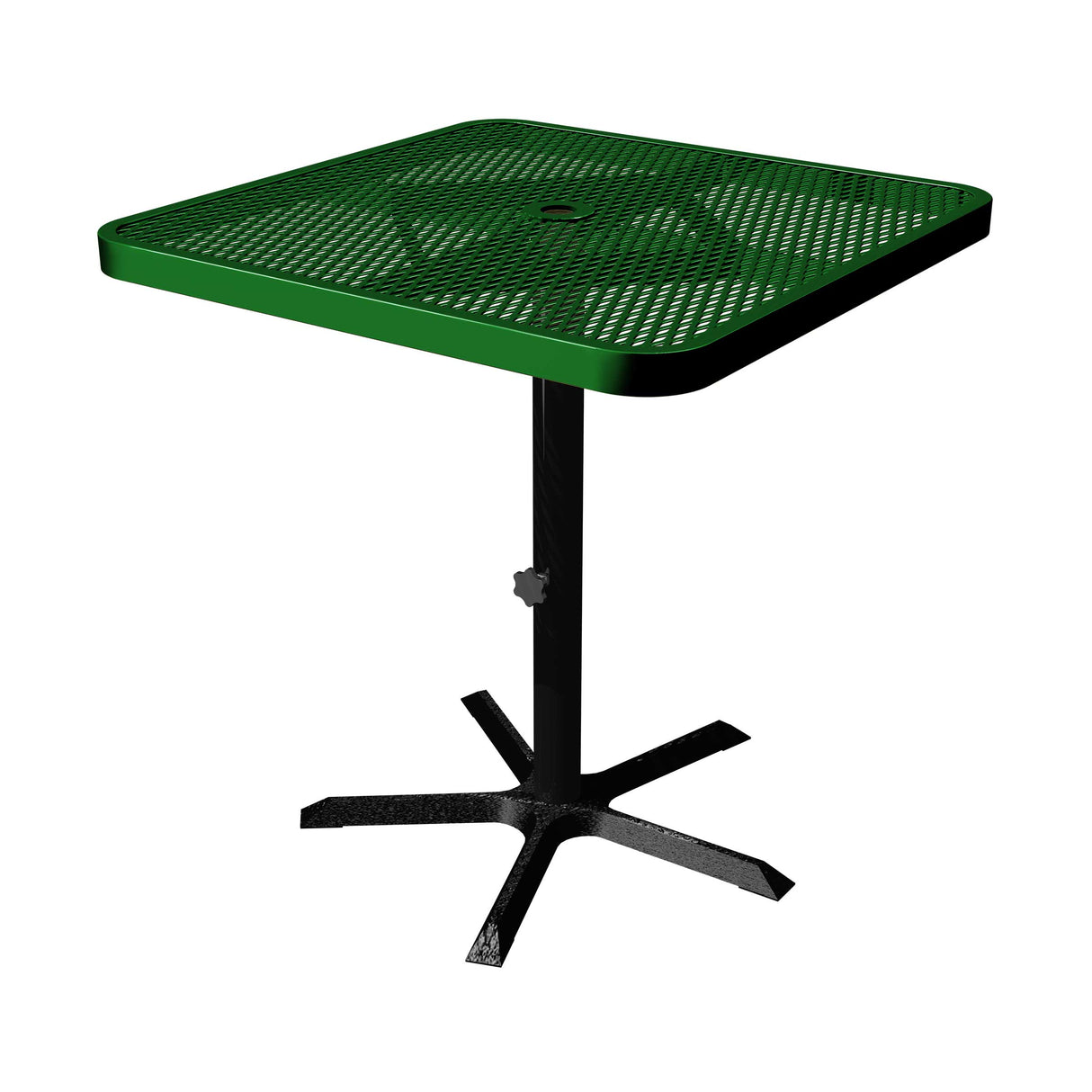 SQ36TABX40 36 inch square expanded pedestal table 40 inches high - green