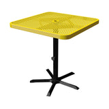 SQ36TABX40 36 inch square expanded pedestal table 40 inches high - yellow