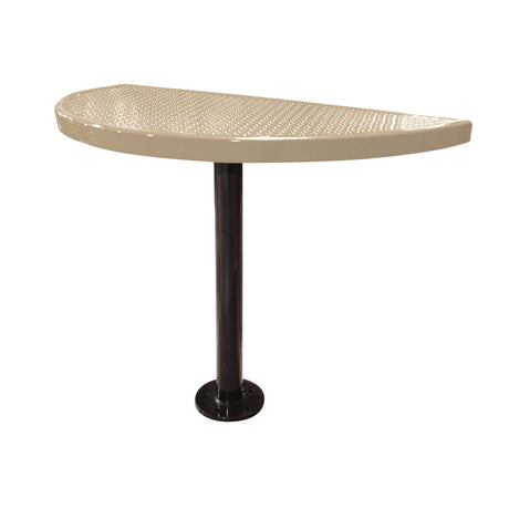 STAB30-PERF perforated semi-circular table 30" high - beige