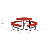 Quick Ship T46ROP 46" Round Expanded Metal Table