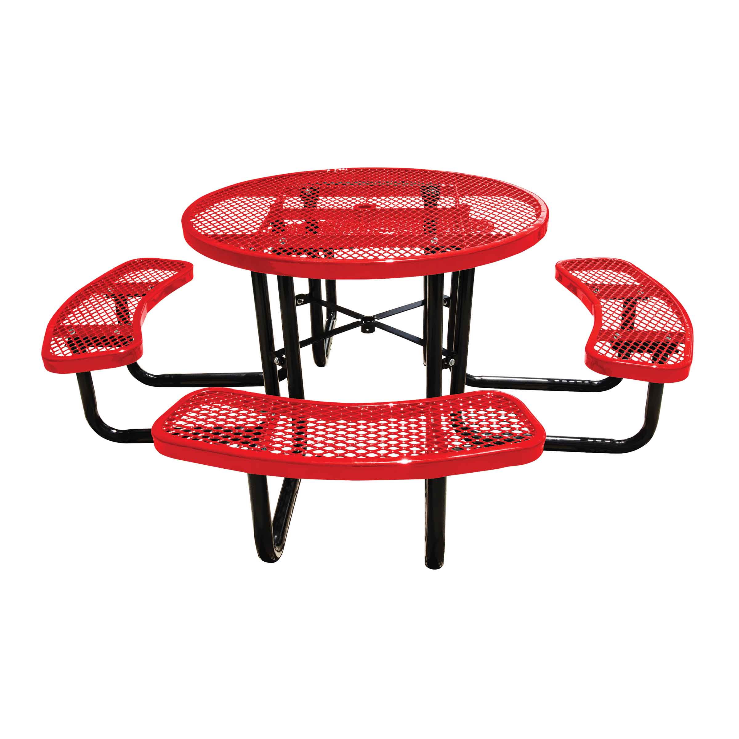 expanded metal table and chairs