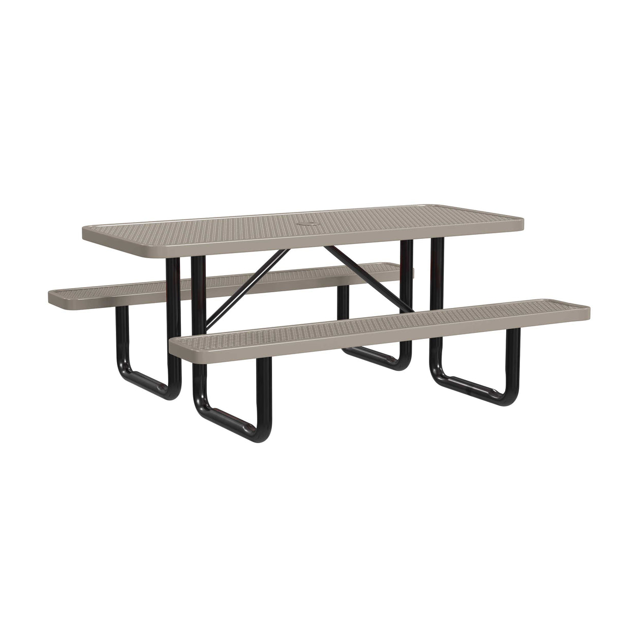 Quick Ship T6XPP 6 Foot Expanded Metal Picnic Table