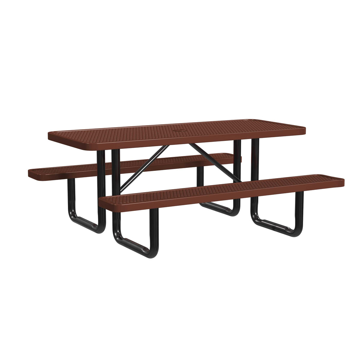 Quick Ship T6XPP 6 Foot Expanded Metal Picnic Table