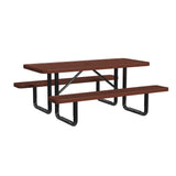 Quick Ship T6XPP 6 Foot Expanded Metal Picnic Table
