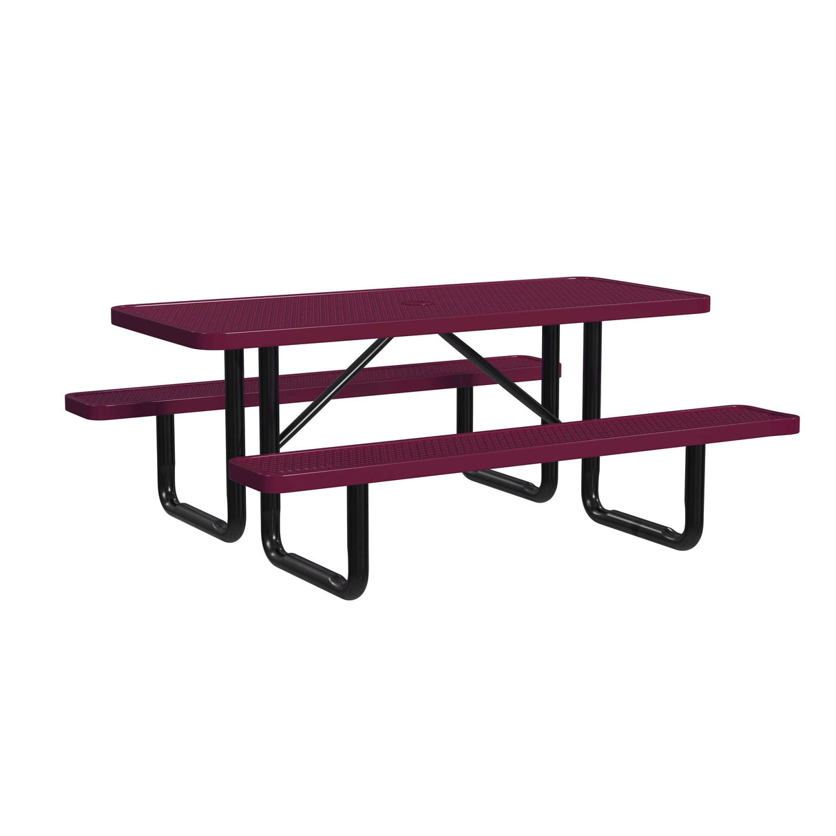 Quick Ship T6XPP 6 Foot Expanded Metal Picnic Table