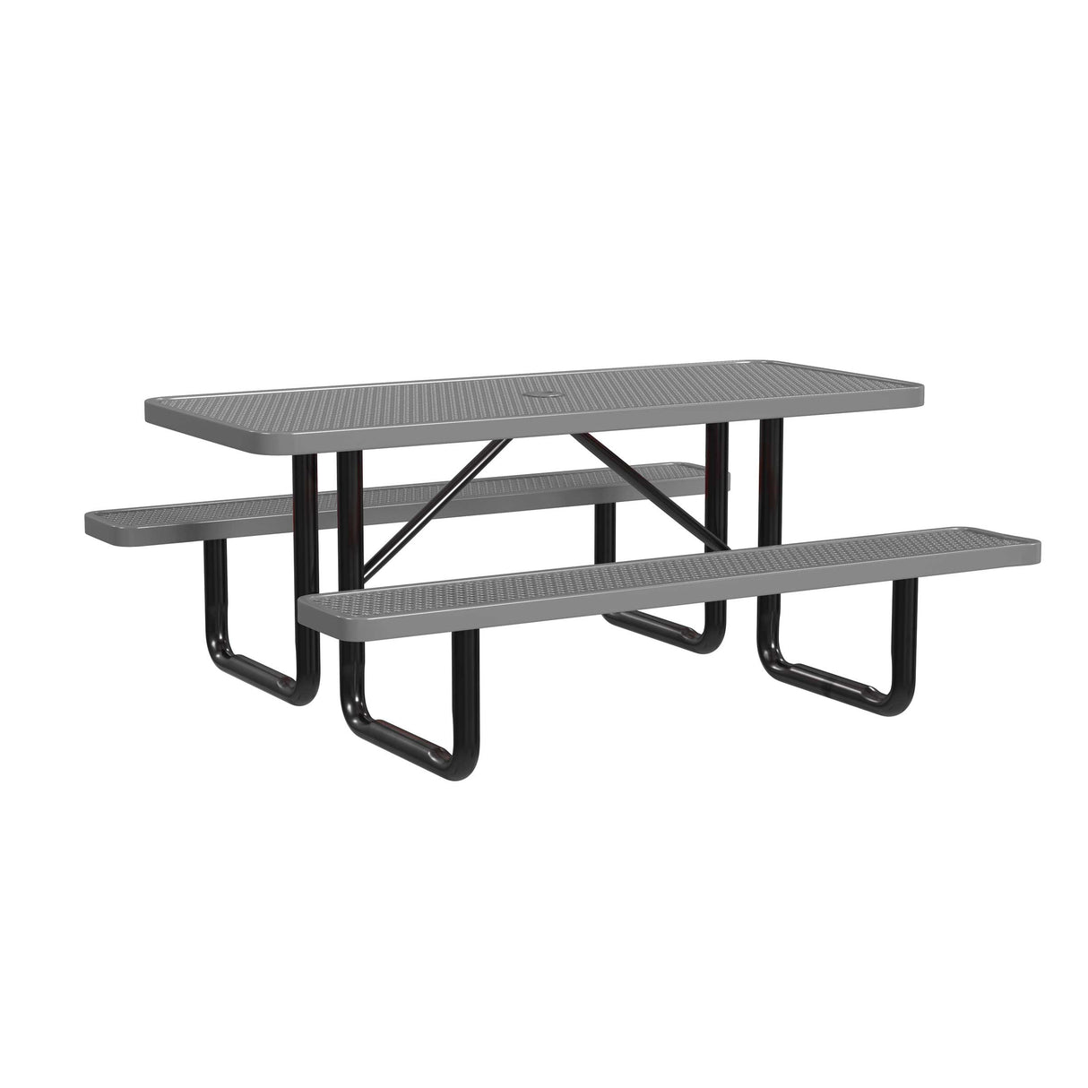 Quick Ship T6XPP 6 Foot Expanded Metal Picnic Table