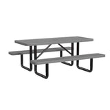 Quick Ship T6XPP 6 Foot Expanded Metal Picnic Table