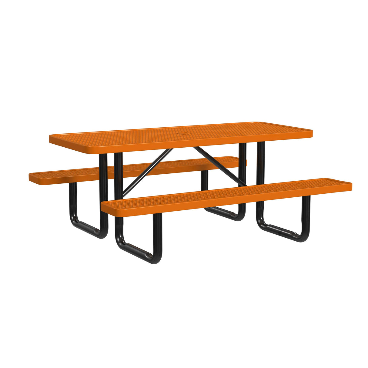 Quick Ship T6XPP 6 Foot Expanded Metal Picnic Table