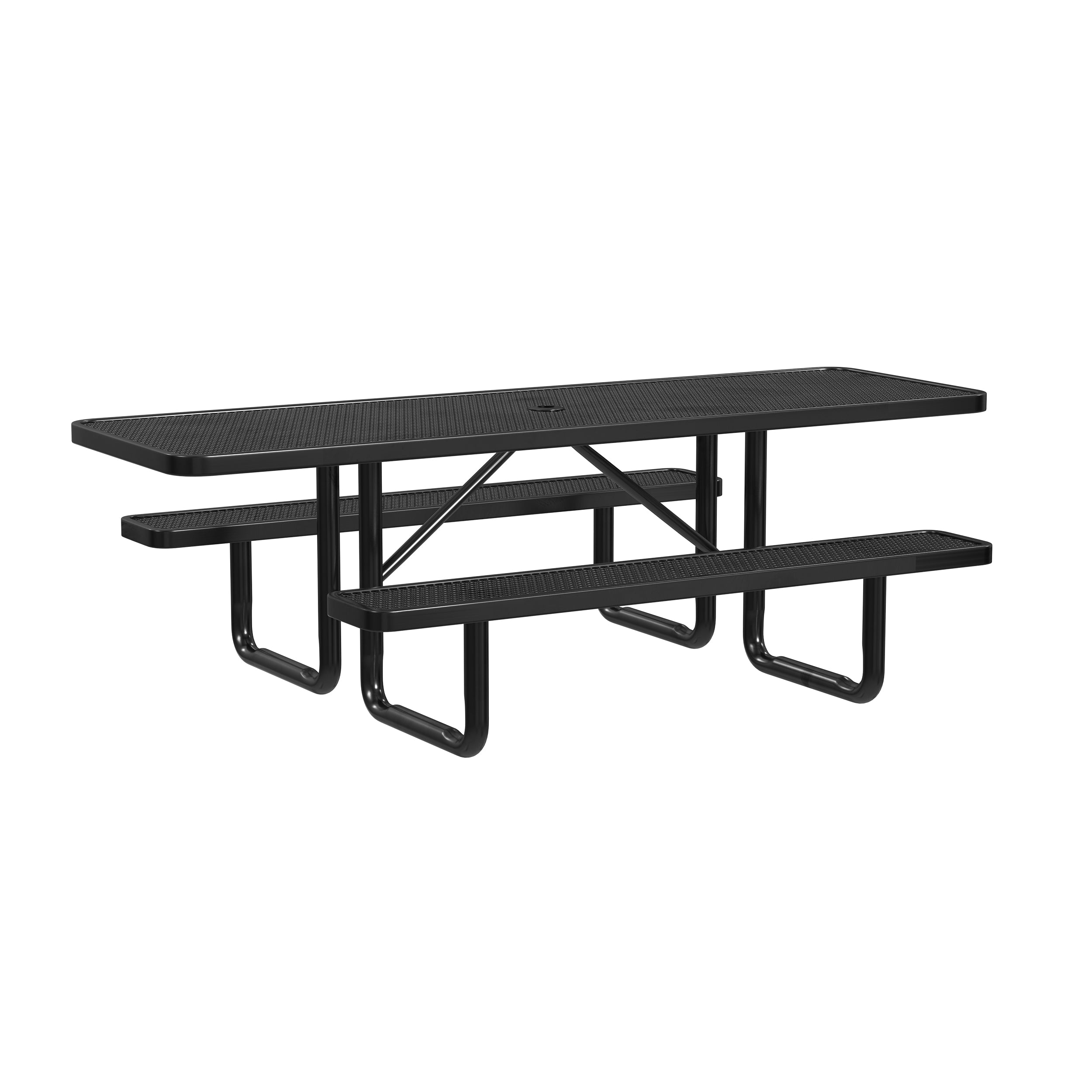 Quick Ship T8XPP-ADA 8 Foot Expanded Metal ADA Picnic Table