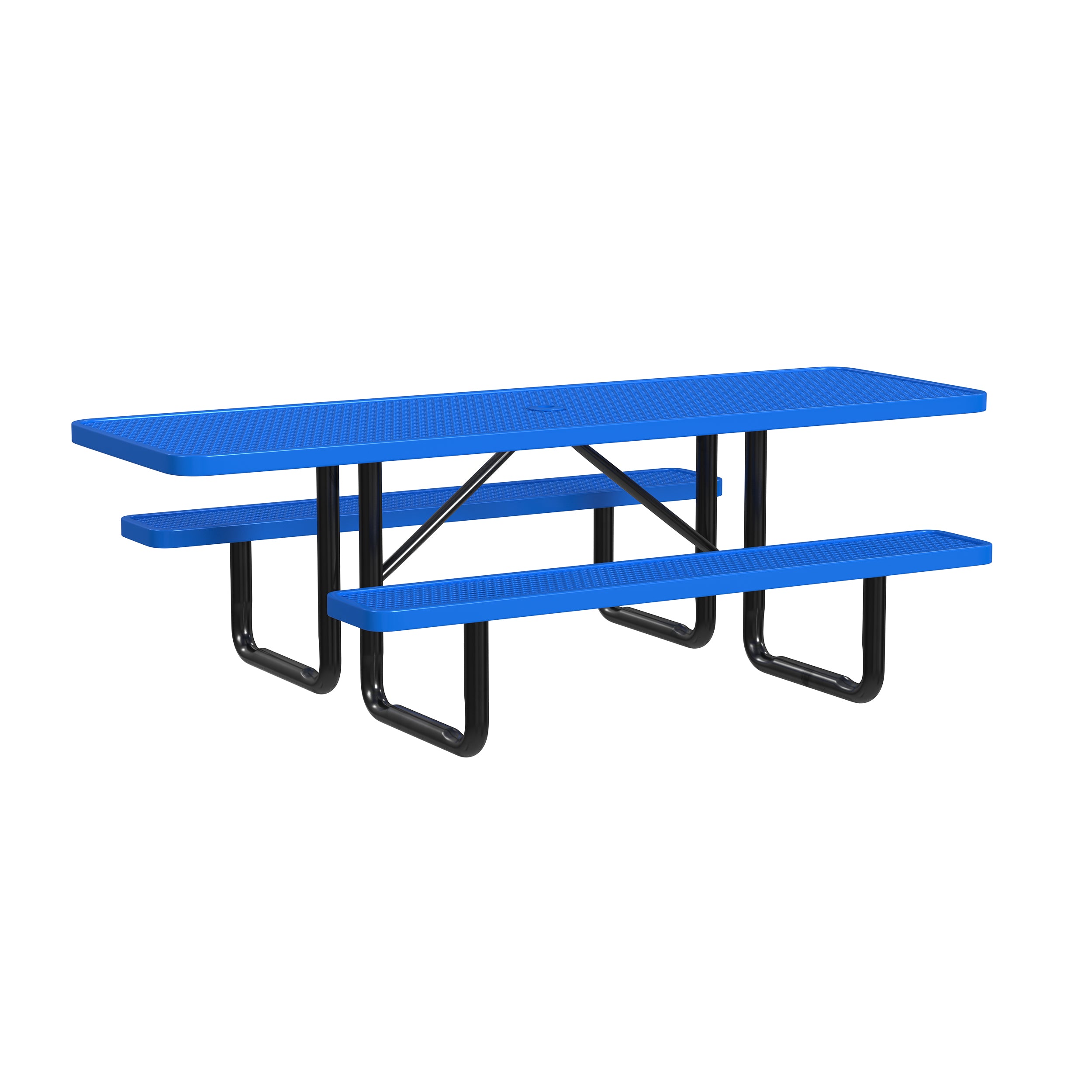 Quick Ship T8XPP-ADA 8 Foot Expanded Metal ADA Picnic Table
