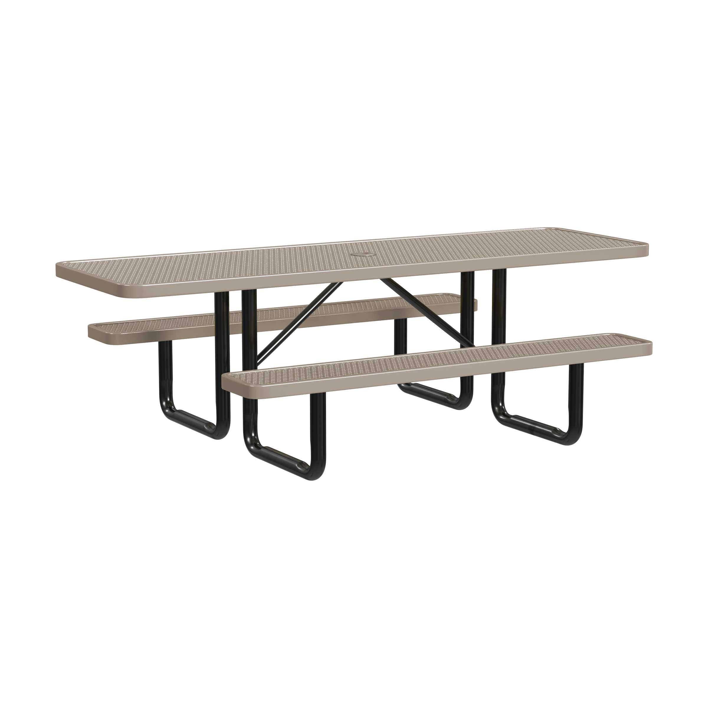 Quick Ship T8XPP-ADA 8 Foot Expanded Metal ADA Picnic Table