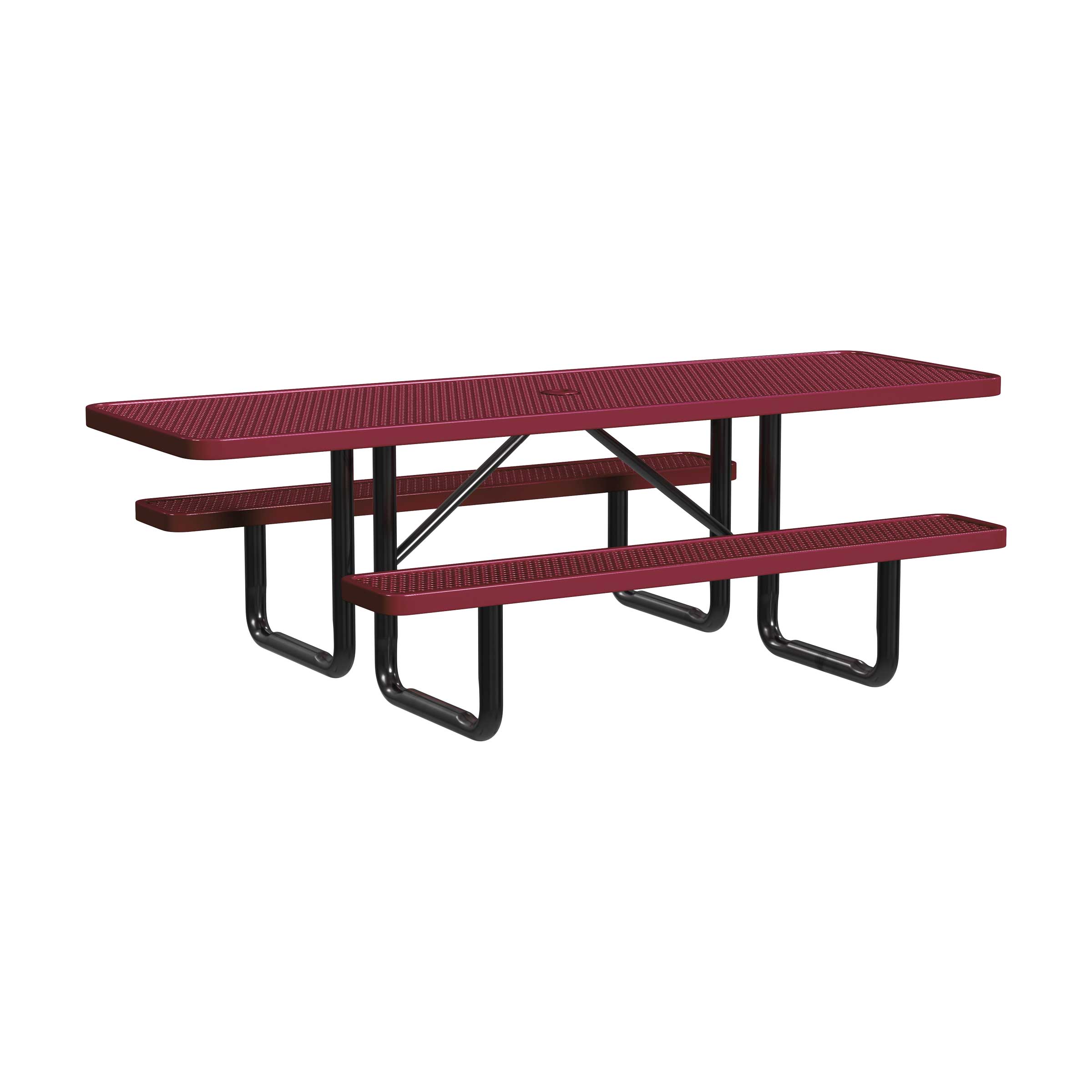 Quick Ship T8XPP-ADA 8 Foot Expanded Metal ADA Picnic Table