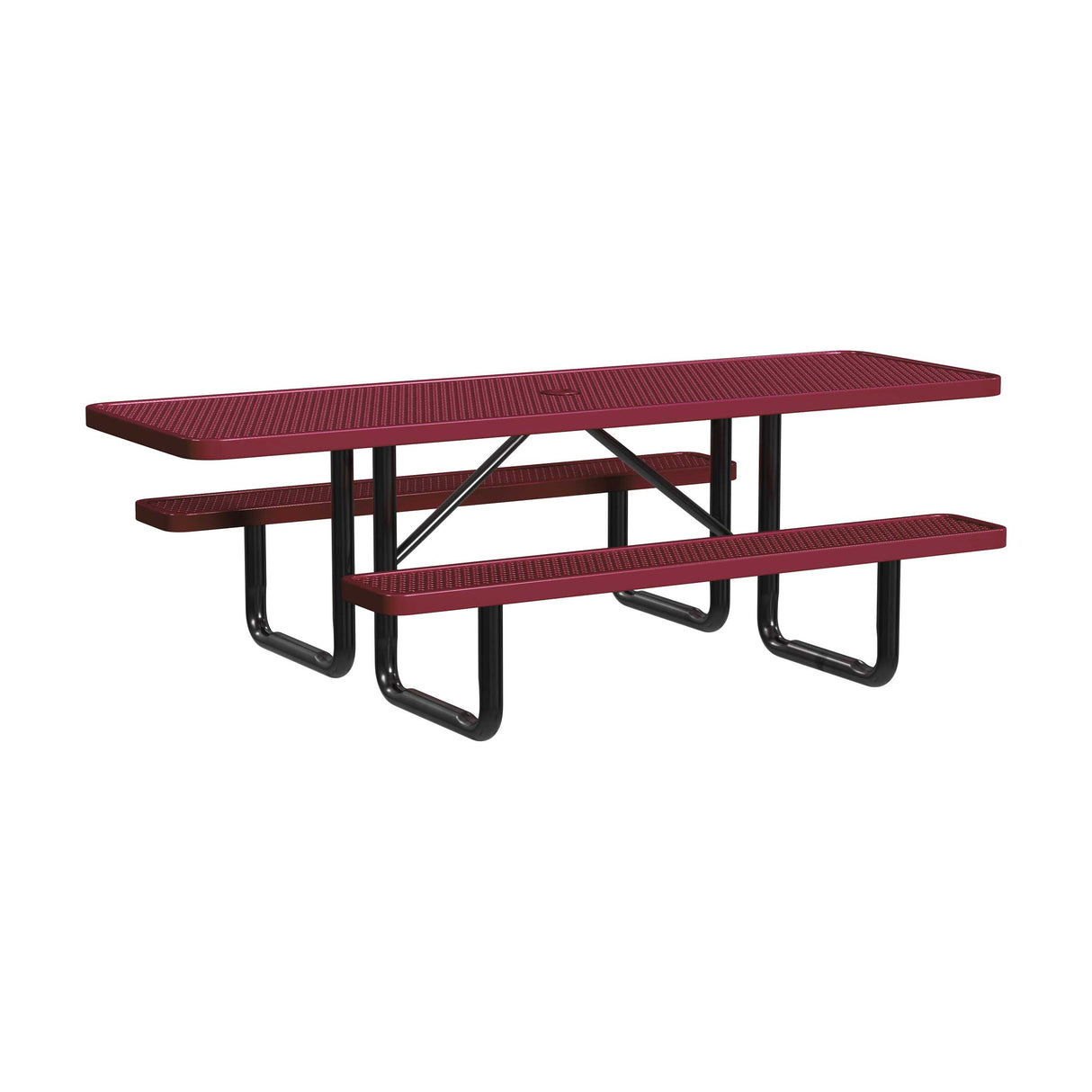 Quick Ship T8XPP-ADA 8 Foot Expanded Metal ADA Picnic Table