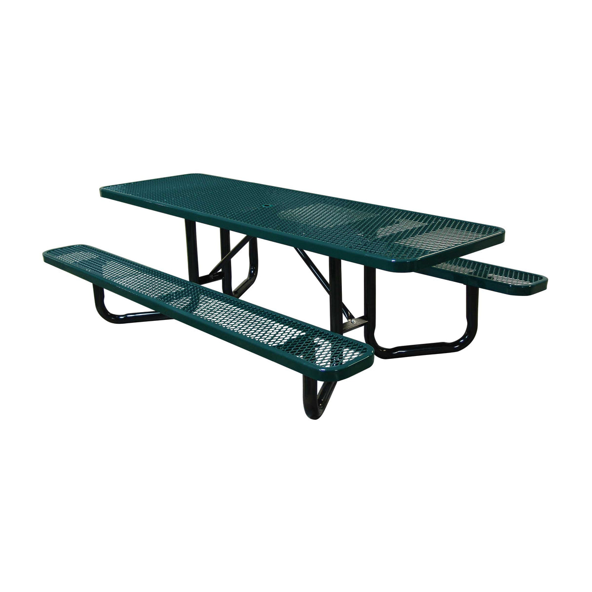 YT8XPP-ADA 8' y-base ADA picnic table - black green