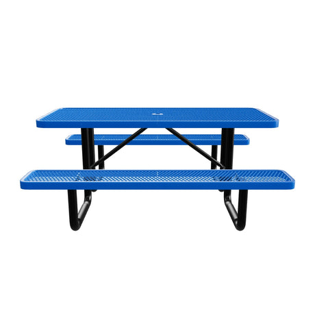 T6XPP 6 foot expanded picnic table - blue